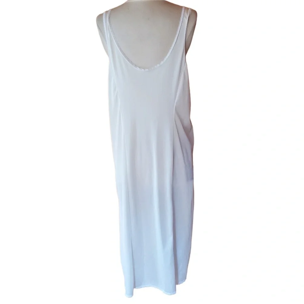Vintage Off White‎ & White Lace Trim Slip/Nightgown - Picture 4 of 4